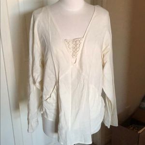 Free People Flowy Linen Blouse